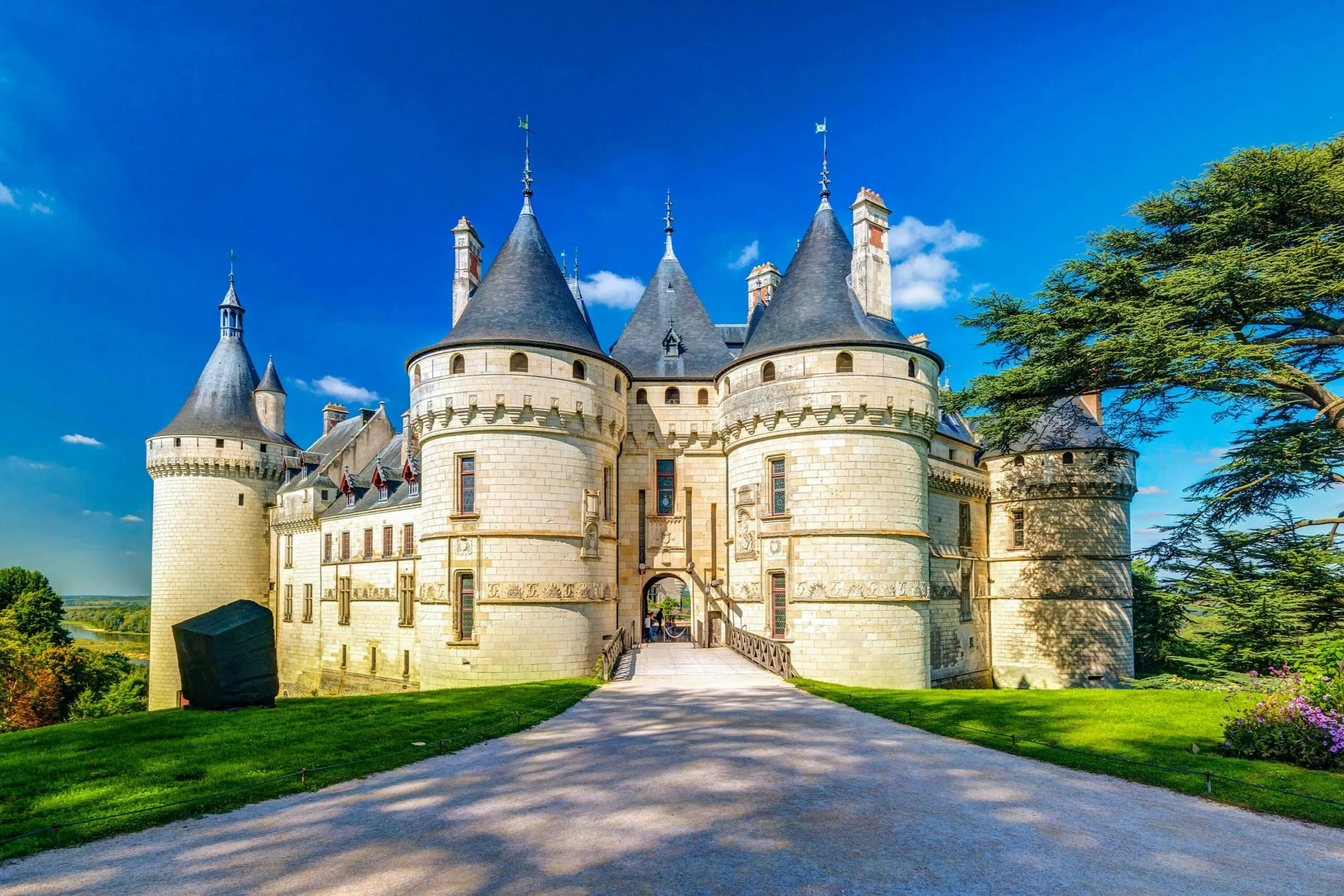 Château de Chaumont, Loire Valley, France: A fairytale castle with conical towers.